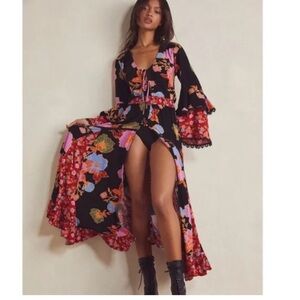 NEW Free People Penny Bodysuit Maxi Dress